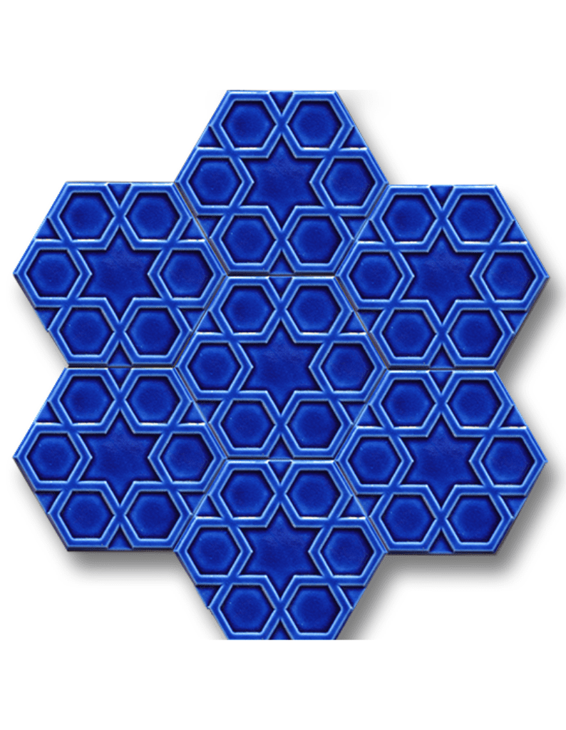 Altıgen Seramik Çini Karo 15x17  -19,    El yapımı Altıgen Seramik, Handmade Tile, Mozaik Seramik, Altıgen Karo Seramik, Çini Seramik, Hamam Çini Seramik, Mekan Seramikleri,