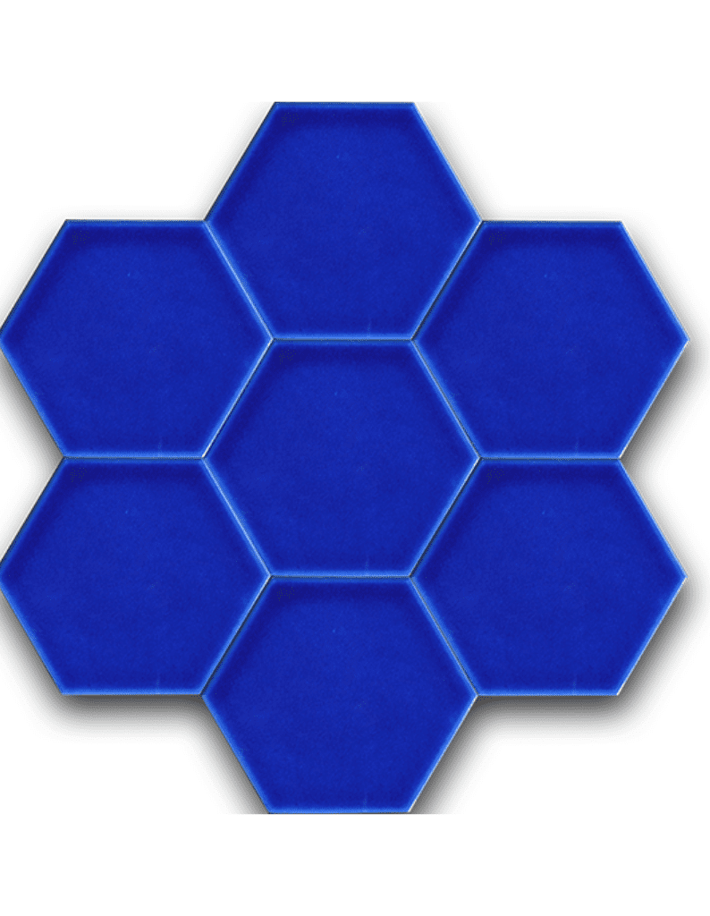 Altıgen Seramik Çini Karo 15x17 - 05,  Lacivert Altıgen Çini Seramik, Banyo Seramik, Altıgen Tezgah Arası Seramik, Altıgen Çini, Altıgen Karo, Hexagon Seramik, Hexagon Tiles,